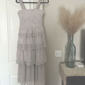Spirit of Grace floral midi tiered dress.
